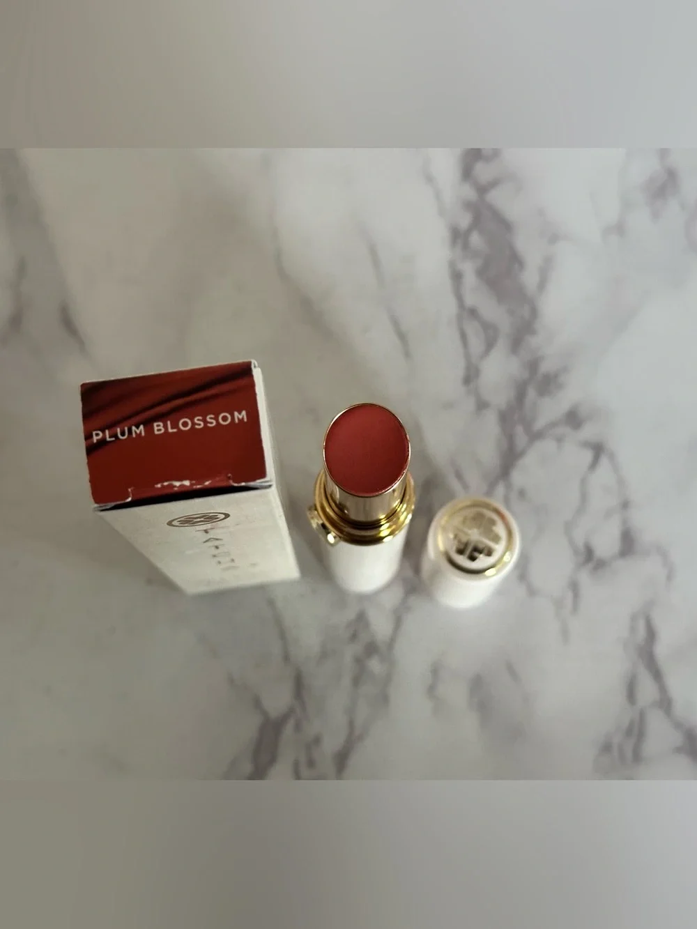 Tatcha Plum Blossom Satin Lipstick — Warm Plum
